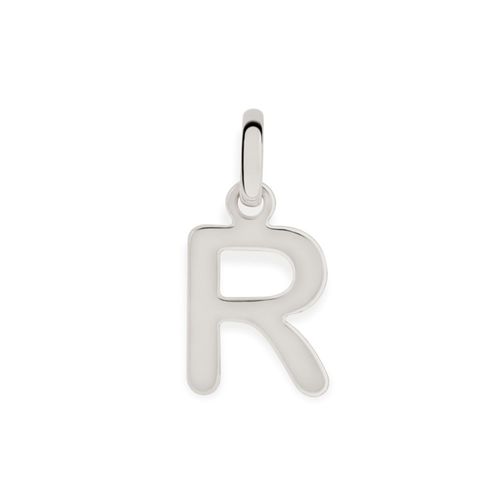 PINGENTE BANHADO A RHODIUM FORMATO ALFABETO-LETRA R