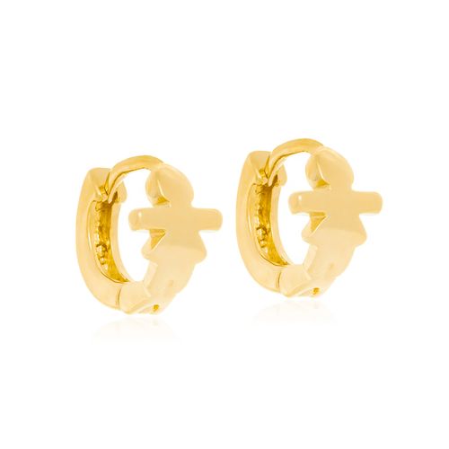 BRINCO ARGOLA BANHADO A OURO 18K