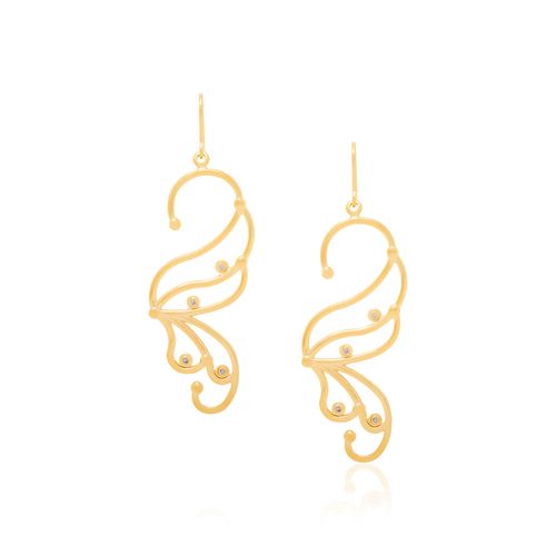 BRINCO BANHADO A OURO 18K COM ZIRCÔNIAS