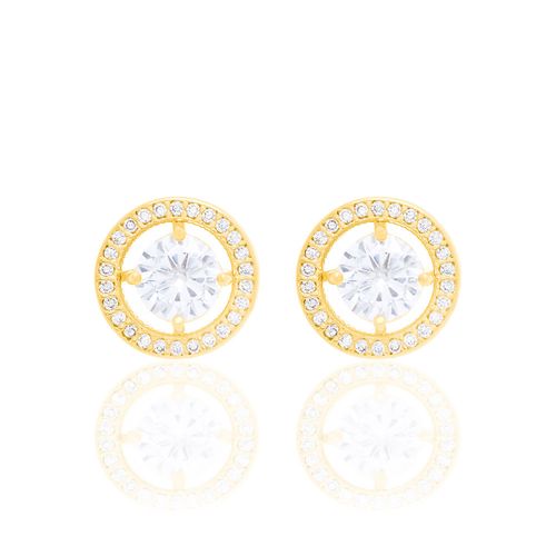 BRINCO BANHADO A OURO 18K COM ZIRCÔNIAS