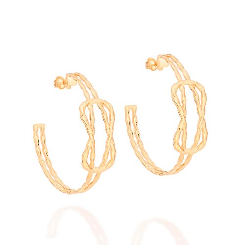 BRINCO BANHADO A OURO 18K MEIA ARGOLA