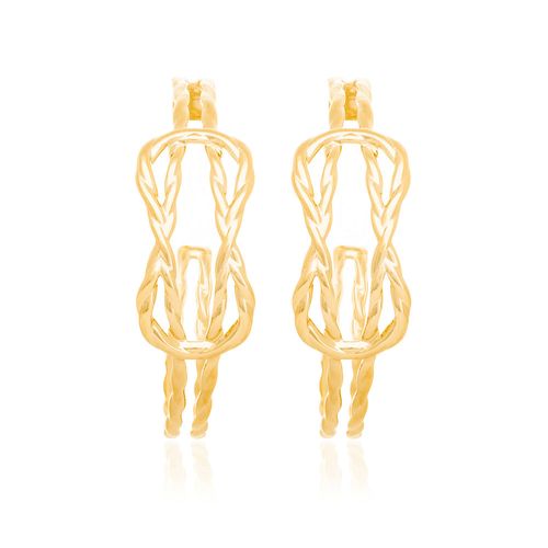 BRINCO BANHADO A OURO 18K MEIA ARGOLA