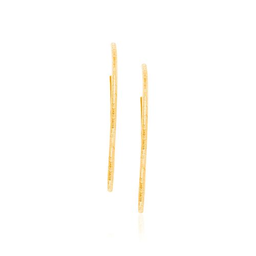 BRINCO BANHADO A OURO 18K FORMATO MEIA ARGOLA