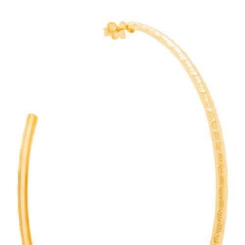 BRINCO BANHADO A OURO 18K FORMATO MEIA ARGOLA