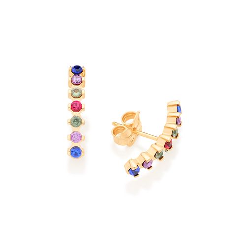 BRINCO BANHADO A OURO 18K COM ZIRCÔNIAS