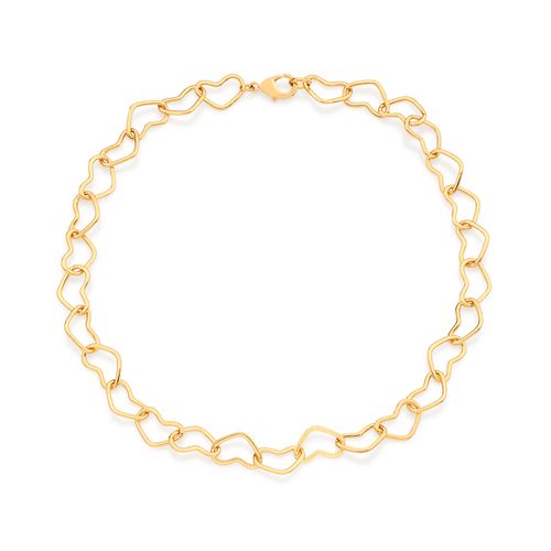 GARGANTILHA CORAÇÕES BANHADA A OURO 18K