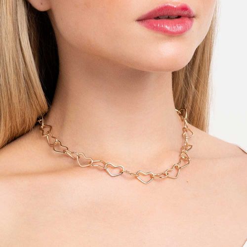 GARGANTILHA CORAÇÕES BANHADA A OURO 18K