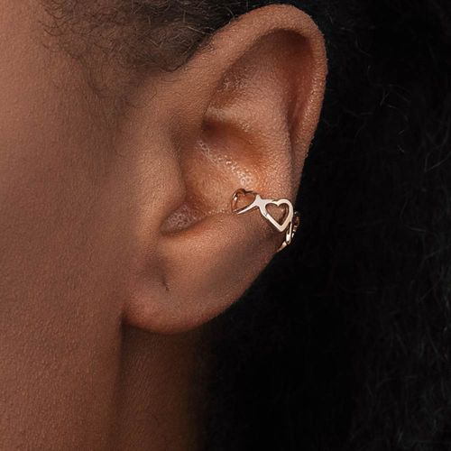 BRINCO PIERCING DE PRESSÃO CORAÇÃO BANHADO A OURO 18K