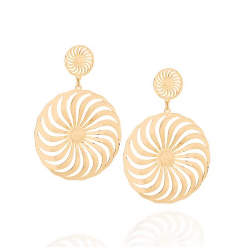 BRINCO BANHADO A OURO 18K REDONDO