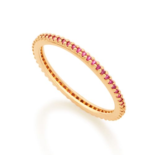 ALIANÇA APARADOR BANHADA A OURO 18K COM ZIRCÔNIAS