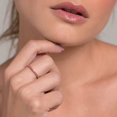 ALIANÇA APARADOR BANHADA A OURO 18K COM ZIRCÔNIAS