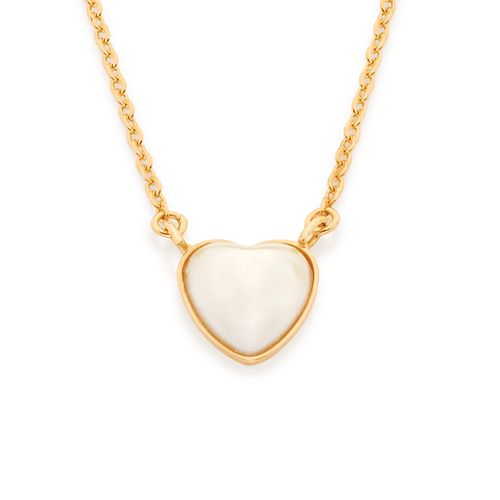 GARGANTILHA CORAÇÃO BANHADA A OURO 18K COM PÉROLA