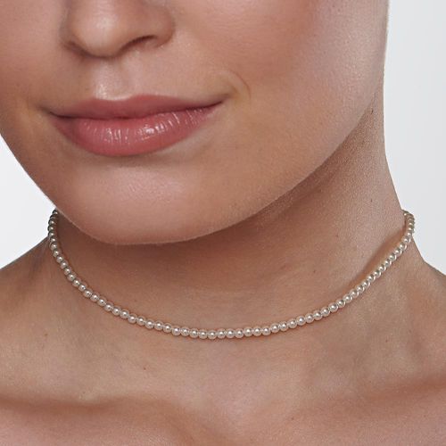 CHOKER DE PÉROLAS BANHADA  A OURO 18K