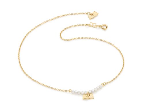 GARGANTILHA INFANTIL BANHADA A OURO 18K COM PÉROLAS