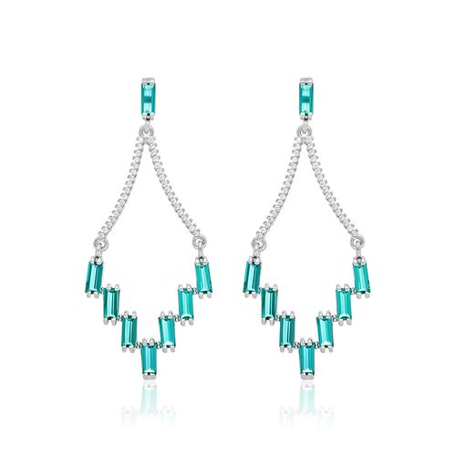 BRINCO BANHADO A RHODIUM COM ZIRCÔNIAS E CRISTAIS