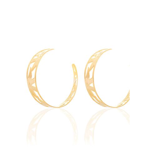 BRINCO BANHADO A OURO 18K MEIA ARGOLA