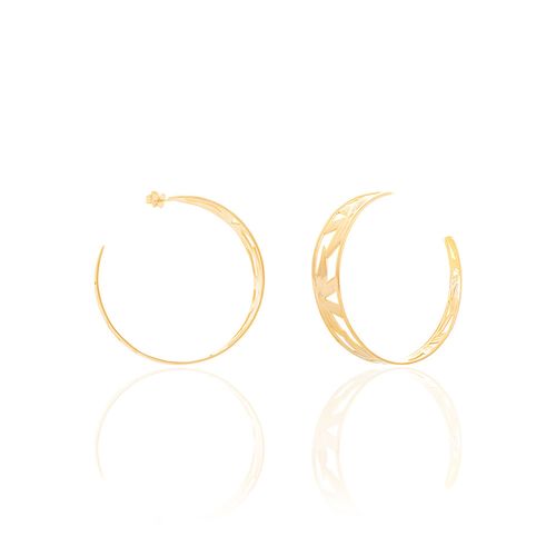 BRINCO BANHADO A OURO 18K MEIA ARGOLA