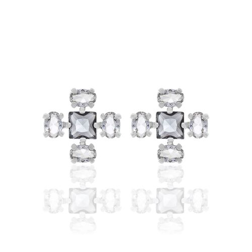 BRINCO BANHADO A RHODIUM COM CRISTAIS