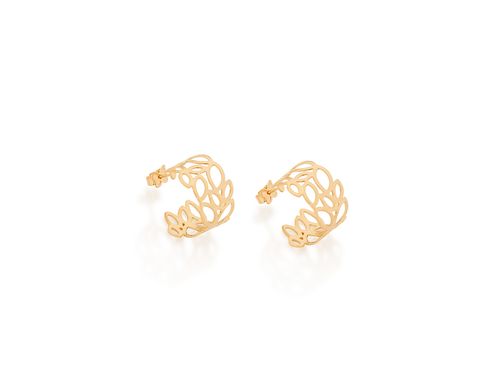BRINCO BANHADO A OURO 18K MEIA ARGOLA