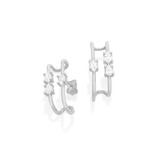 BRINCO BANHADO A RHODIUM "EAR HOOK"