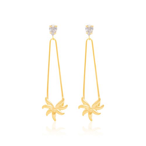 BRINCO BANHADO A OURO 18K COM ZIRCÔNIA