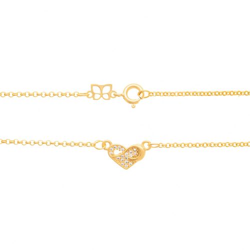 GARGANTILHA BANHADA A OURO 18K COM PINGENTE DE CORAÇÃO