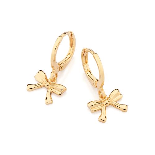 BRINCO ARGOLA LAÇO BANHADO A OURO 18K