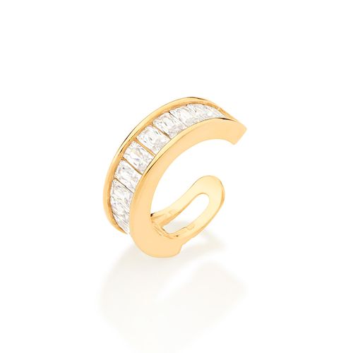 PIERCING DE PRESSÃO BANHADO A OURO 18K COM ZIRCÔNIAS