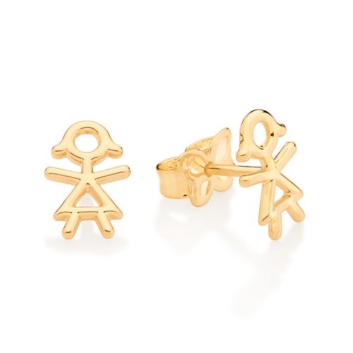 BRINCO MENINA PALITO BANHADA A OURO 18K