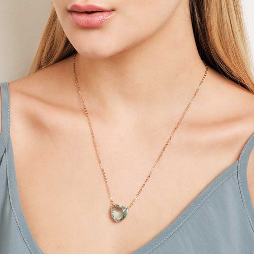 GARGANTILHA CORAÇÃO BANHADA A OURO 18K COM CRISTAL