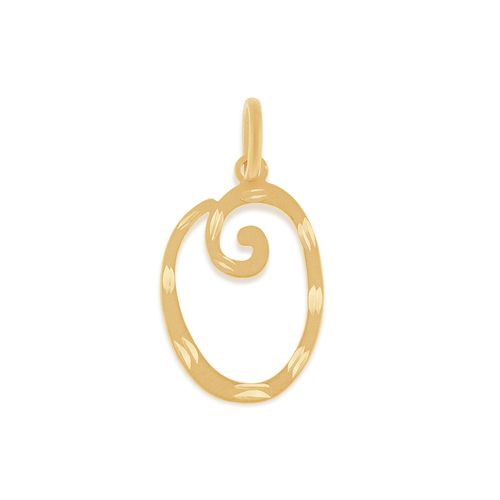 PINGENTE BANHADO A OURO 18K LETRA ALFABETO-LETRA O