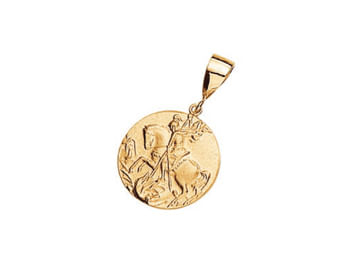 PINGENTE SÃO JORGE BANHADO A OURO 18K