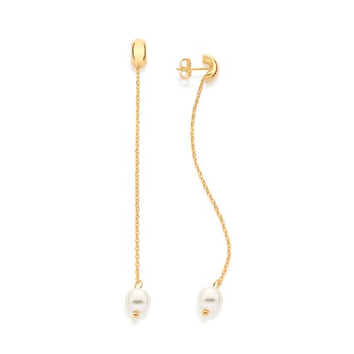 BRINCO BANHADO A OURO 18K COM PÉROLAS SINTÉTICAS