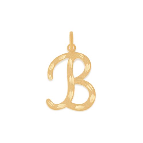 PINGENTE BANHADO A OURO 18K LETRA ALFABETO-LETRA S
