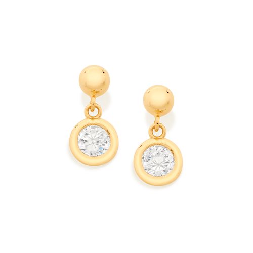 BRINCO BANHADO A OURO 18K COM ZIRCÔNIAS