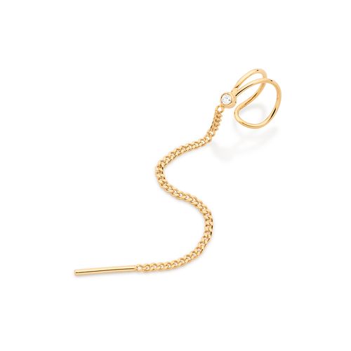 BRINCO PIERCING DE PRESSÃO COM CORRENTE BANHADO A OURO 18K