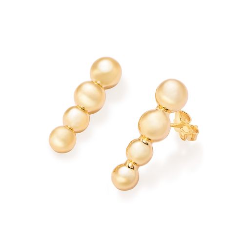 BRINCO BOLINHAS BANHADO A OURO 18K