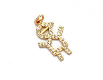 PINGENTE MENINO BANHADO A OURO 18K