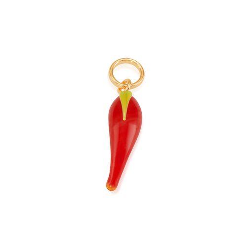 PINGENTE BANHADO A OURO 18K NO FORMATO DE PIMENTA