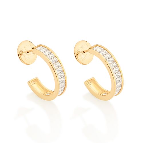 BRINCO MEIA ARGOLA BANHADO A OURO 18K