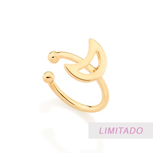 BRINCO PIERCING DE PRESSÃO LUA BANHADO A OURO 18K