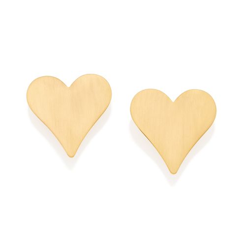 MAXI BRINCO CORAÇÃO BANHADO A OURO 18K