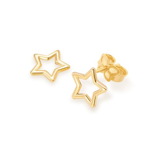 BRINCO ESTRELA BANHADO A OURO 18K
