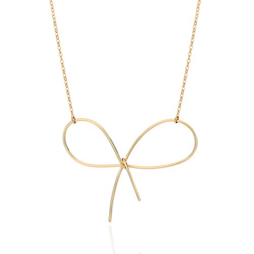 GARGANTILHA LAÇO BANHADA A OURO 18K