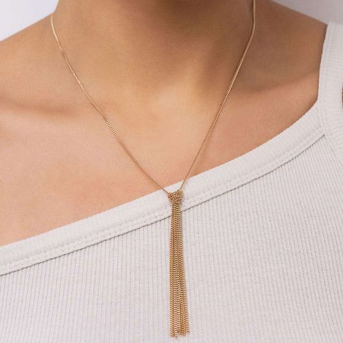 GARGANTILHA FRANJA BANHADA A OURO