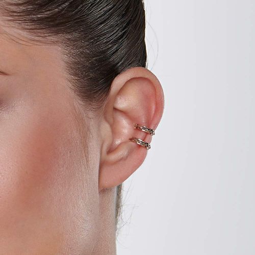 BRINCO PIERCING DE PRESSÃO ARO DUPLO BANHADO A OURO 18K