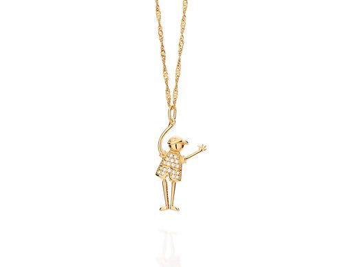 PINGENTE MENINO BANHADO A OURO 18K