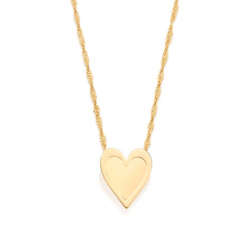 PINGENTE CORAÇÃO BANHADO A OURO 18K