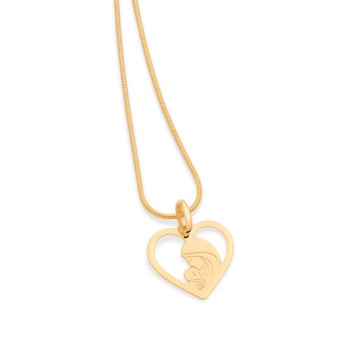 PINGENTE MÃE E FILHO BANHADO A OURO 18K