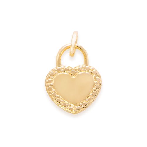 PINGENTE CORAÇÃO TRABALHADO BANHADO A OURO 18K
